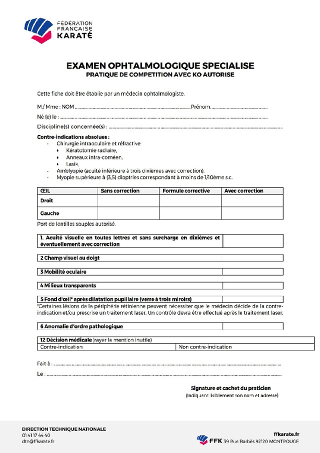 Aperçu de 12 - Examen ophtalmologique - compétition KO autorisé.pdf
